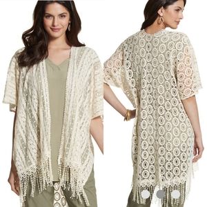 NWT Chico's Caitlin Crochet Ruana